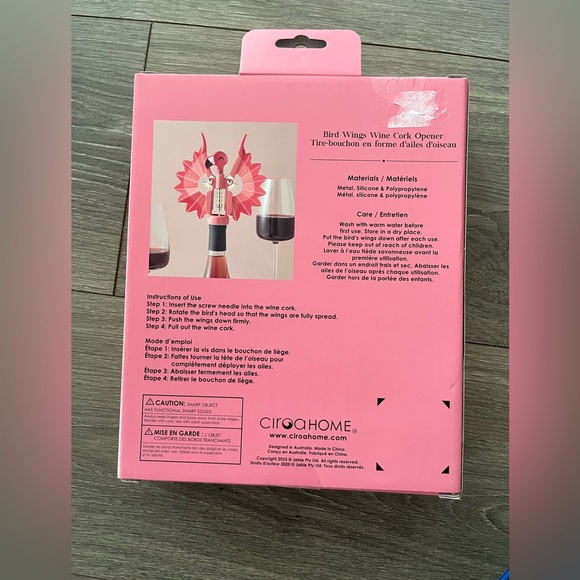 NWT Starbucks Pink Petunia Tumbler, Flamingo Wine Opener, Cocktail Straw Toppers - Picture 3 of 10